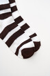 Striped socks for kids on white background