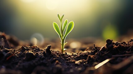 Canvas Print - green plants sprouting