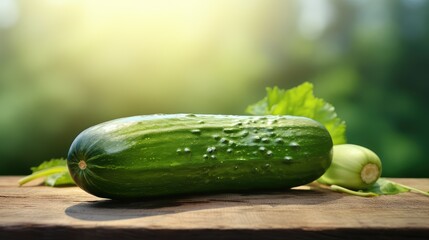 Wall Mural - cutting isolated cucumber background