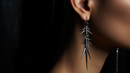 Poster - earring grunge silver