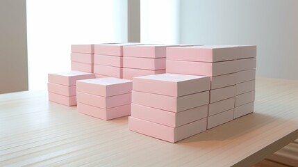 Poster - stack pink business cards