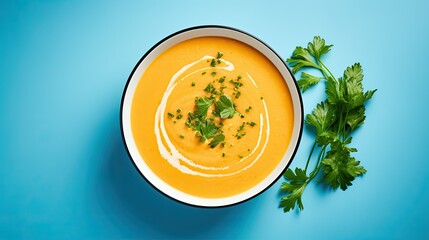 Canvas Print - soup food carrot background