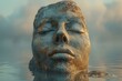 A serene face reflecting in calm waters, capturing selfawareness and confidence Soft light, reflective mood, 3d illustrate, professional composition, scheme color, 8k,