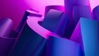 wallpaper purple and blue color themed abstract geometric shapes 3d modern gradients