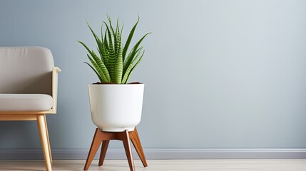 Wall Mural - skincare aloe vera pot