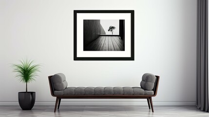 Poster - minimalist dark wood frame