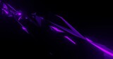 Fototapeta Przestrzenne - Futuristic abstract background geometric construction glow purple neon cyberspace 3d render