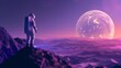 © Thipphaphone - The sense of wonder and exploration with an illustration of astronauts discovering new worlds and encountering alien life forms