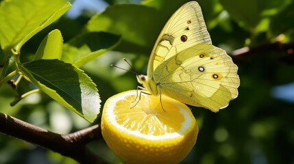 Canvas Print - tree nature lemon yellow