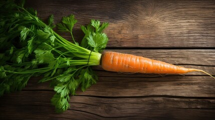 Poster - rustic large carrot background