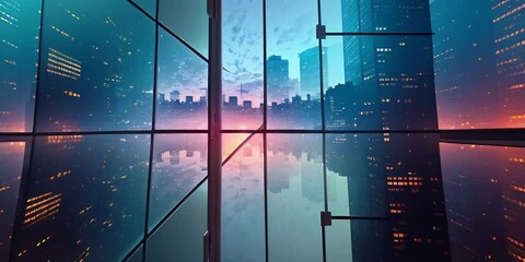 Wall Mural - city background business