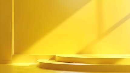 Wall Mural - abstract golden rays illuminating a minimalistic room. simple and modern style. ideal for background