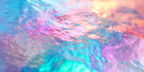 Wall Mural - rainbow holograpic paper, colorful holograpic, banner, abstract colorful watercolor background