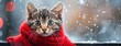 A Kitten's Winter Wonderland Generative AI