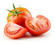 Fresh tomato with half and slice