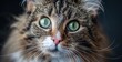 The Eyes of a Cat A Close-up of a Cat's Striking Green Eyes Generative AI