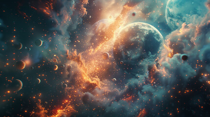 Wall Mural - abstract cosmic background