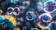 Bubbles of Color A Vibrant and Playful Display of Bubbles in a Colorful and Vibrant Background. Generative AI