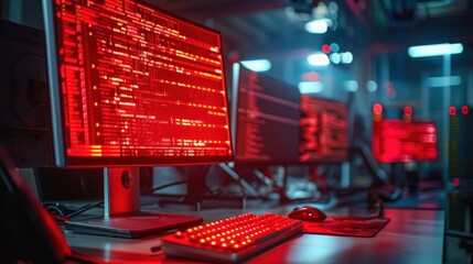 A computer screen popup warning of a system being hacked after cyberattacks on computer networks internet viruses cybercrime hackers stole data