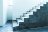 Fototapeta  - : A minimalist staircase with clean lines