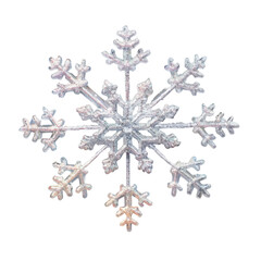 Wall Mural - Snowflake on a black and white background