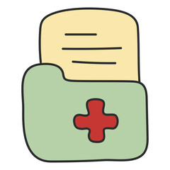 Wall Mural - Premium download icon of medical folder

