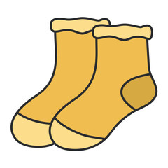 Canvas Print - A flat design icon of socks

