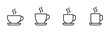 coffee cup icon set vector
