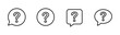 Question mark icon set vector
