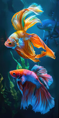 Canvas Print - fish in aquarium