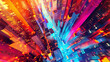 Mesmerizing ultra 4k, 8k colorful background resembling a vibrant abstract cityscape, with bold colors, geometric shapes, and dynamic lines, creating a visually stunning urban scene
