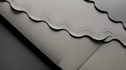 Sticker - timeless grey scalloped border