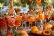 Harvest-Themed Beverage Display for Fall Celebration