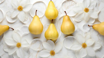 Poster - healthy organic pear background