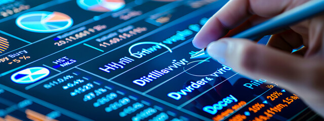 Digital technology and business innovation, computer software development concept