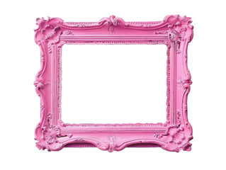 Pink frame on white background,png