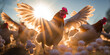 modification aims to make chickens resistant to bird flu, virus and flu fly around сreated with Generative Ai