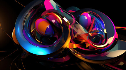 Abstract futuristic colorful neon background