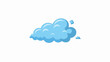 Blue cloud icon Flat vector isolated on white background