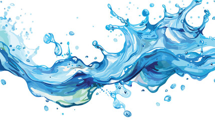  Blue water splash vector illustration EPS Flat vector