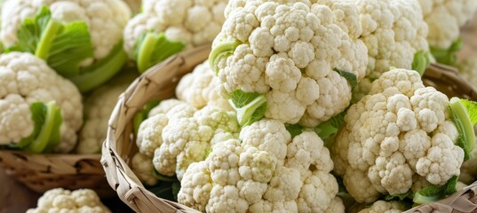 Organic cauliflower texture background for natural food concepts and healthy eating