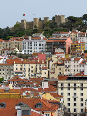 Sticker - Streets of Lisbon in Portugal during springtime