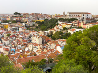 Wall Mural - Streets of Lisbon in Portugal during springtime