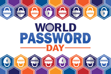 Wall Mural - World Password Day. Vector illustration. Suitable for greeting card, poster and banner