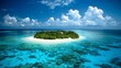 © Francesco - An aerial view captures a secluded island oasis surrounded by vibrant coral reefs