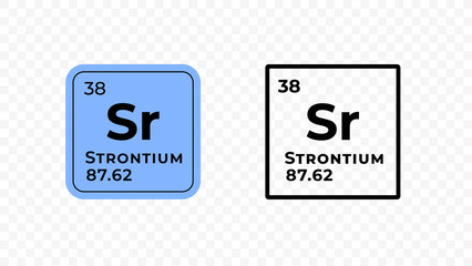Wall Mural - Strontium, chemical element of the periodic table vector design