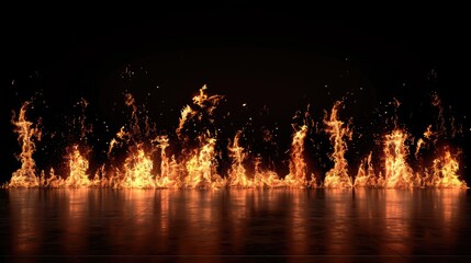 Canvas Print - Fire collection. Generative AI