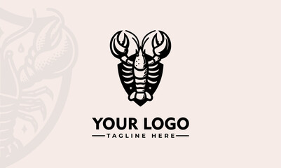 Canvas Print - Vintage Lobster Logo Vector Unique Design for Business Identity Premium Lobster Symbol for Branding