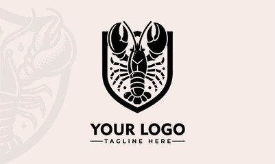 Canvas Print - Vintage Lobster Logo Vector Unique Design for Business Identity Premium Lobster Symbol for Branding