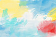 © 성우 양 - background, light blue, yellow and red colors, soft strokes of paint, children's illustration style
